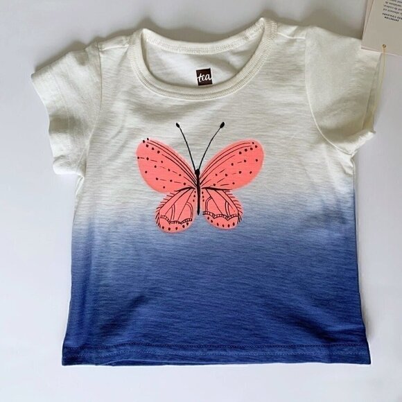 NWT Tea Collection Baby Girl Butterfly Tee, 6-9 Months - Picture 2 of 3